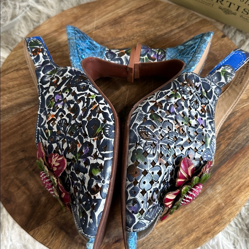 L'Artiste Women's Arautre Slingback Sandal Size 38 US 7 1/2-8 Art To Wear - Picture 8 of 17